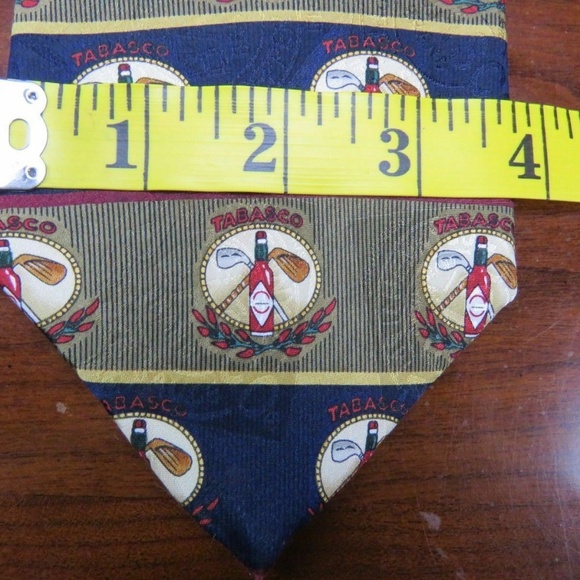 TABASCO Silk Tie Necktie black red gold GOLF CLUBS - Picture 5 of 5